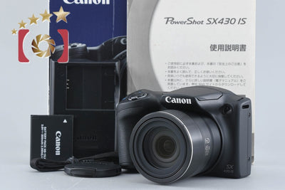 [Used] Canon PowerShot SX430 IS Black Compact Digital Camera with Original Box