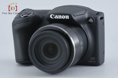 [Used] Canon PowerShot SX430 IS Black Compact Digital Camera with Original Box