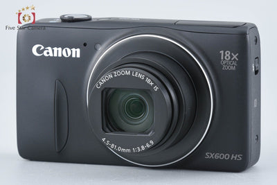 [Used] Canon PowerShot SX600 HS Black Compact Digital Camera with Original Box