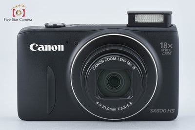 [Used] Canon PowerShot SX600 HS Black Compact Digital Camera with Original Box