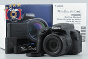[Used] Canon PowerShot SX70 HS Black Compact Digital Camera with Original Box