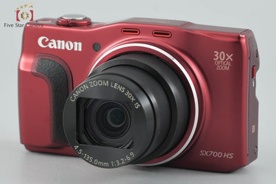 [Used] Canon PowerShot SX700 HS Red Compact Digital Camera