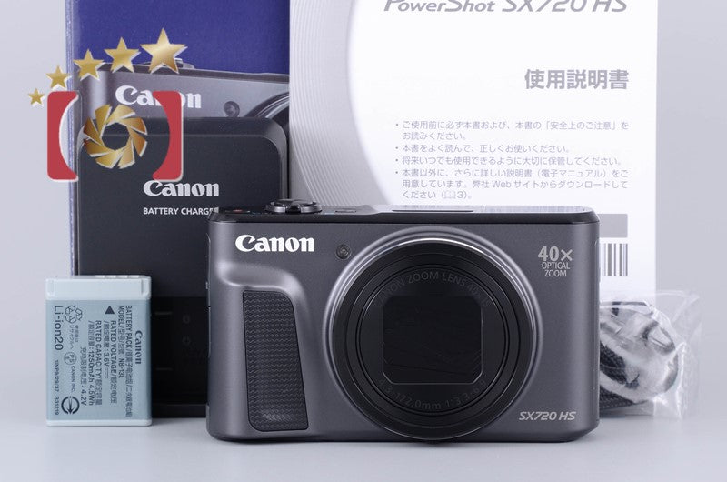 [Used] Canon PowerShot SX720 HS Black Compact Digital Camera with Original Box