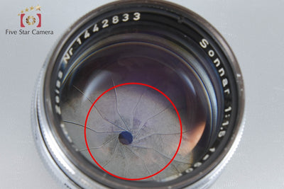 [Used] Carl Zeiss Sonnar 50mm f/1.5 for Contax