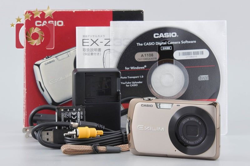 [Used] CASIO Casio EXILIM EX-Z330 Gold Compact Digital Camera with Original Box