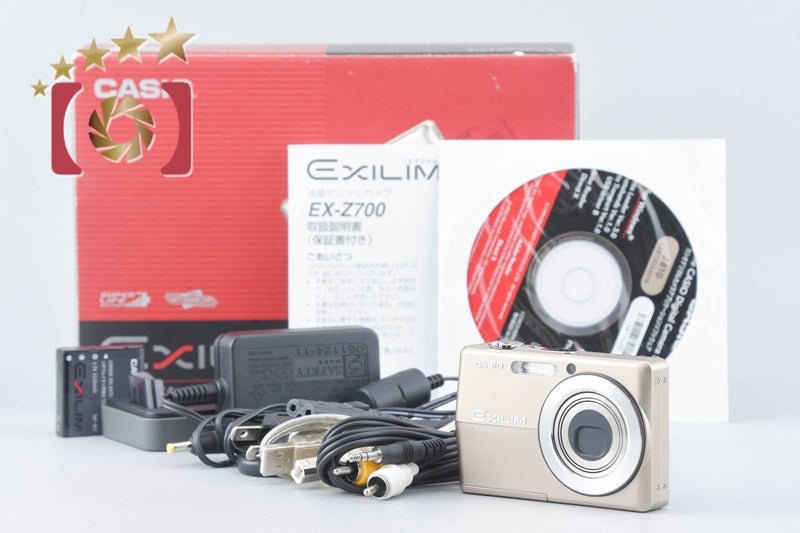 [Used] Casio EXILIM EX-Z700 Gold Compact Digital Camera with Original Box