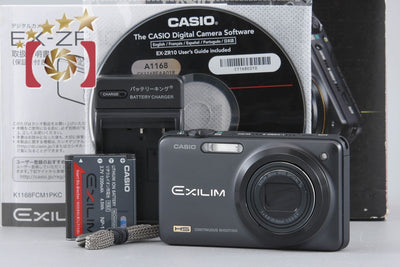 【Used】CASIO HIGH SPEED EXILIM EX-ZR10 Black Compact Digital Camera with Original Box