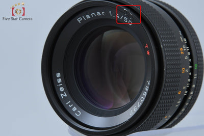 【中古】CONTAX コンタックス Carl Zeiss Planar 50mm f/1.4 T* MMJ 2025.6月 オーバーホール済み