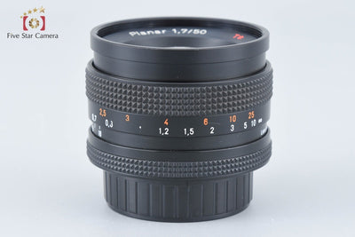【中古】CONTAX コンタックス Carl Zeiss Planar 50mm f/1.7 T* AEJ 2025.11月 オーバーホール済み