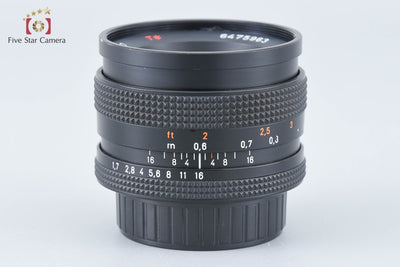 【中古】CONTAX コンタックス Carl Zeiss Planar 50mm f/1.7 T* AEJ 2025.11月 オーバーホール済み