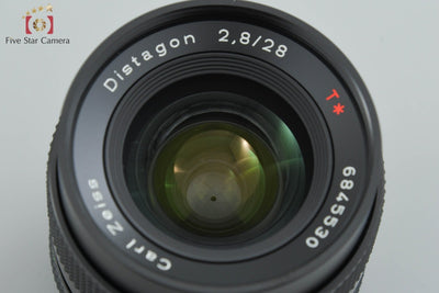 【中古】CONTAX コンタックス Carl Zeiss Distagon 28mm f/2.8 T* MMJ 2025.10月 オーバーホール済み