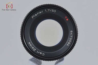 【中古】CONTAX コンタックス Carl Zeiss Planar 50mm f/1.7 T* AEJ 2025.11月 オーバーホール済み