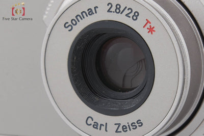 【中古】CONTAX コンタックス Tix シルバー コンパクトフィルムカメラ 元箱付き