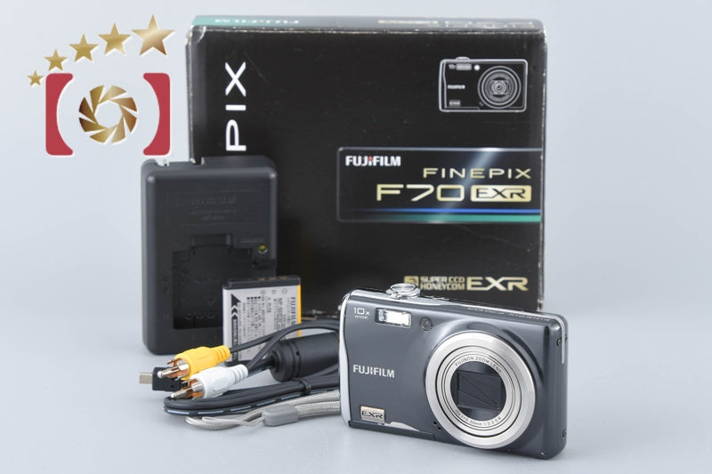 [Used] Fujifilm FinePix F70EXR Gunmetal Compact Digital Camera with Original Box