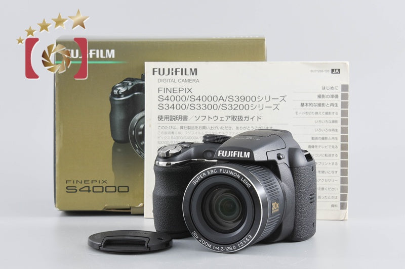 [Used] FUJIFILM FinePix S4000 Black Compact Digital Camera with Original Box