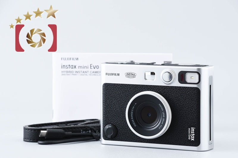 【中古】FUJIFILM 富士フイルム instax Mini Evo ブラック インスタントカメラ