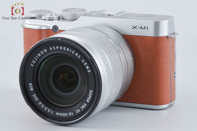 [Used] FUJIFILM X-M1 Brown Double Zoom Lens Kit with Original Box