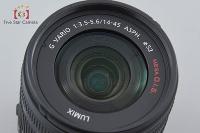 Used: Panasonic LUMIX G VARIO 14-45mm f/3.5-5.6 ASPH. MEGA O.I.S. H-FS014045