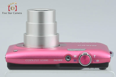 [Used] Nikon COOLPIX S3300 Strawberry Pink Compact Digital Camera