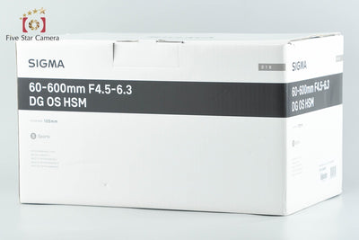 【中古】SIGMA シグマ 60-600mm f/4.5-6.3 DG OS HSM Sports キヤノン用 元箱付き