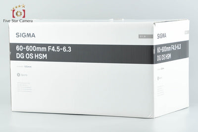 【中古】SIGMA シグマ 60-600mm f/4.5-6.3 DG OS HSM Sports キヤノン用 元箱付き