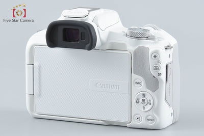【中古】Canon キヤノン EOS R50 RF-S 18-45 IS STM レンズキット ホワイト シャッター回数僅少 元箱付き