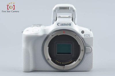 【中古】Canon キヤノン EOS R50 RF-S 18-45 IS STM レンズキット ホワイト シャッター回数僅少 元箱付き