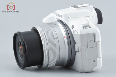 【中古】Canon キヤノン EOS R50 RF-S 18-45 IS STM レンズキット ホワイト シャッター回数僅少 元箱付き