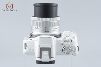 【中古】Canon キヤノン EOS R50 RF-S 18-45 IS STM レンズキット ホワイト シャッター回数僅少 元箱付き