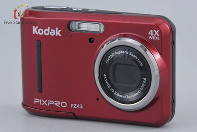 Used: KODAK PIXPRO FZ43 Red Compact Digital Camera with Original Box