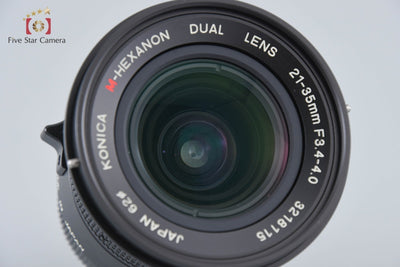 【中古】Konica コニカ M-HEXANON DUAL 21-35mm f/3.4-4.0 ライカMマウント + 21-35mm ビューファインダー 元箱付き