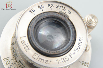 【中古】Leica ライカ Elmar 50mm f/3.5 沈胴式 ニッケル L39 ライカスクリューマウント