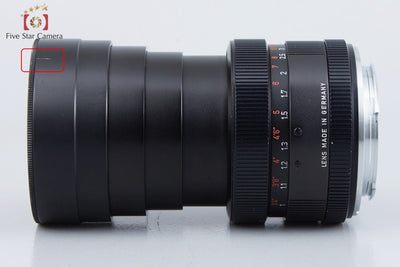 [Used] Leica ELMARIT-R 90mm f/2.8 Red Feet 3-Cam Rare Item, Overhauled in Dec. 2023