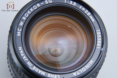 [Used] MINOLTA MC W.ROKKOR-SG 28mm f/3.5 + MC TELE ROKKOR-QD 135mm f/3.5