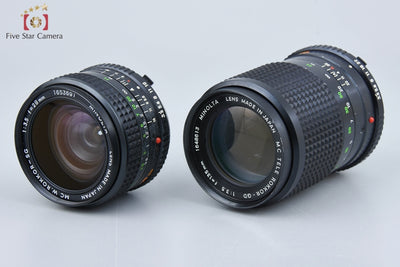 [Used] MINOLTA MC W.ROKKOR-SG 28mm f/3.5 + MC TELE ROKKOR-QD 135mm f/3.5