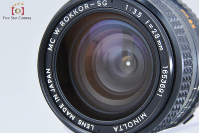 [Used] MINOLTA MC W.ROKKOR-SG 28mm f/3.5 + MC TELE ROKKOR-QD 135mm f/3.5