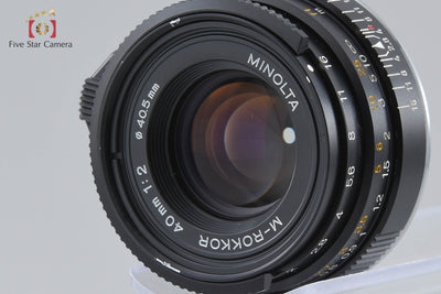 [Used] MINOLTA M-ROKKOR 40mm f/2 Late Model Leica M-mount