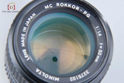 Used] MINOLTA MC ROKKOR-PG 50mm f/1.4