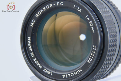 Used] MINOLTA MC ROKKOR-PG 50mm f/1.4
