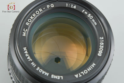 Used] MINOLTA MC ROKKOR-PG 50mm f/1.4