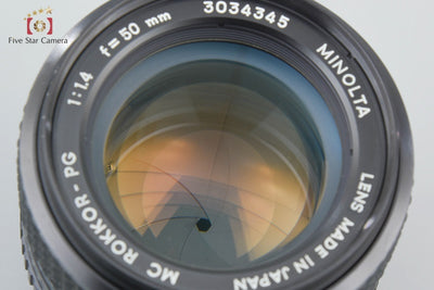 [Used] MINOLTA MC ROKKOR-PG 50mm f/1.4