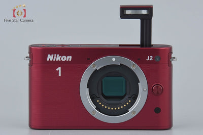 [Used] Nikon 1 J2 Red Mirrorless Interchangeable Lens Camera, Low Shutter Count