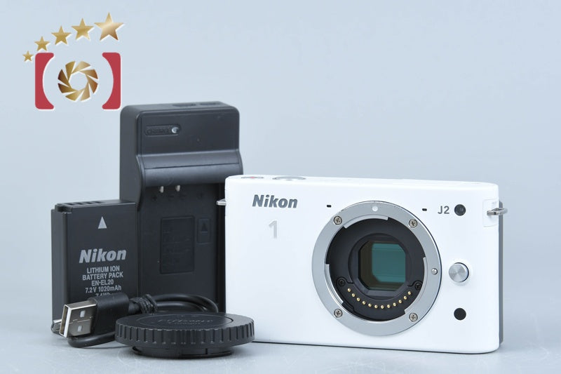 Used: Nikon 1 J2 White Mirrorless Interchangeable Lens Camera, Low Shutter Count