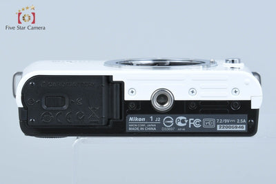 Used: Nikon 1 J2 White Mirrorless Interchangeable Lens Camera, Low Shutter Count