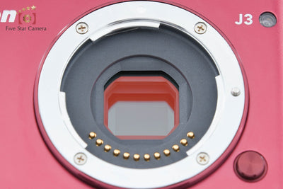 [Used] Nikon 1 J3 Red Small 10x Zoom Kit - Shutter Count Very Low