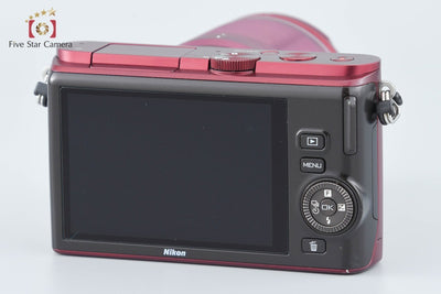 [Used] Nikon 1 J3 Red Small 10x Zoom Kit - Shutter Count Very Low