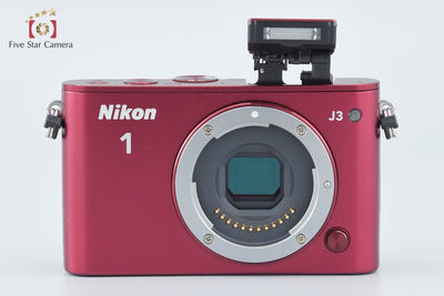 [Used] Nikon 1 J3 Red Small 10x Zoom Kit - Shutter Count Very Low