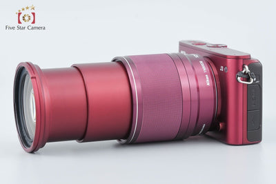 [Used] Nikon 1 J3 Red Small 10x Zoom Kit - Shutter Count Very Low