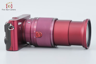 [Used] Nikon 1 J3 Red Small 10x Zoom Kit - Shutter Count Very Low