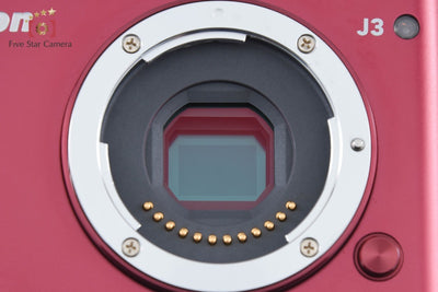 [Used] Nikon 1 J3 Red Small 10x Zoom Kit, Low Shutter Count, With Original Box